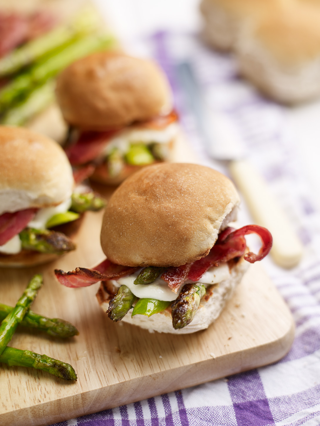 Asparagus, Mozzarella & Bacon Sliders British Asparagus